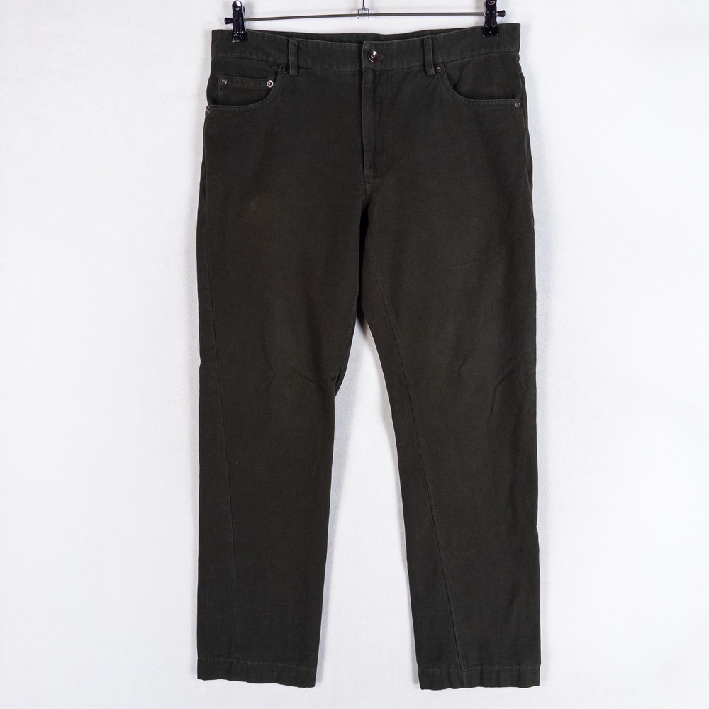 Spier & Mackay Handmade Pants 34 Dark Gray Straight Brushed Twill Casual